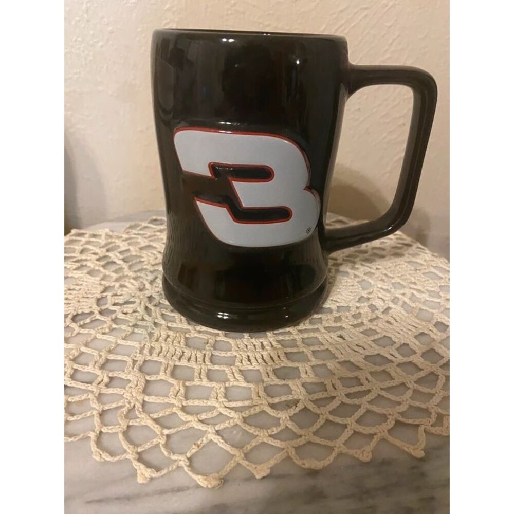 Vintage Nascar Dale Earnhardt Sr. #3 black coffee mug- 18 oz